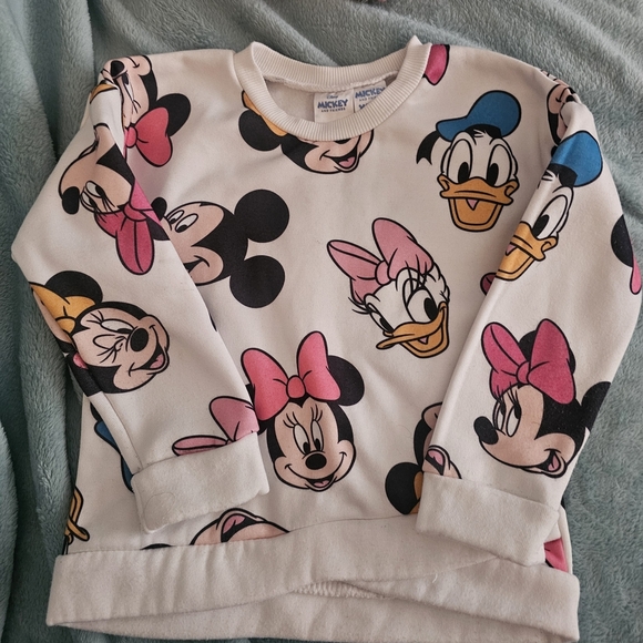 Disney Other - Disney Pink and Blue Sweatshirt with Iconic Characters